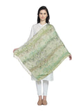 Floral & Striped Viscose Rayon Shawl
