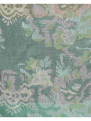 Floral & Striped Viscose Rayon Shawl