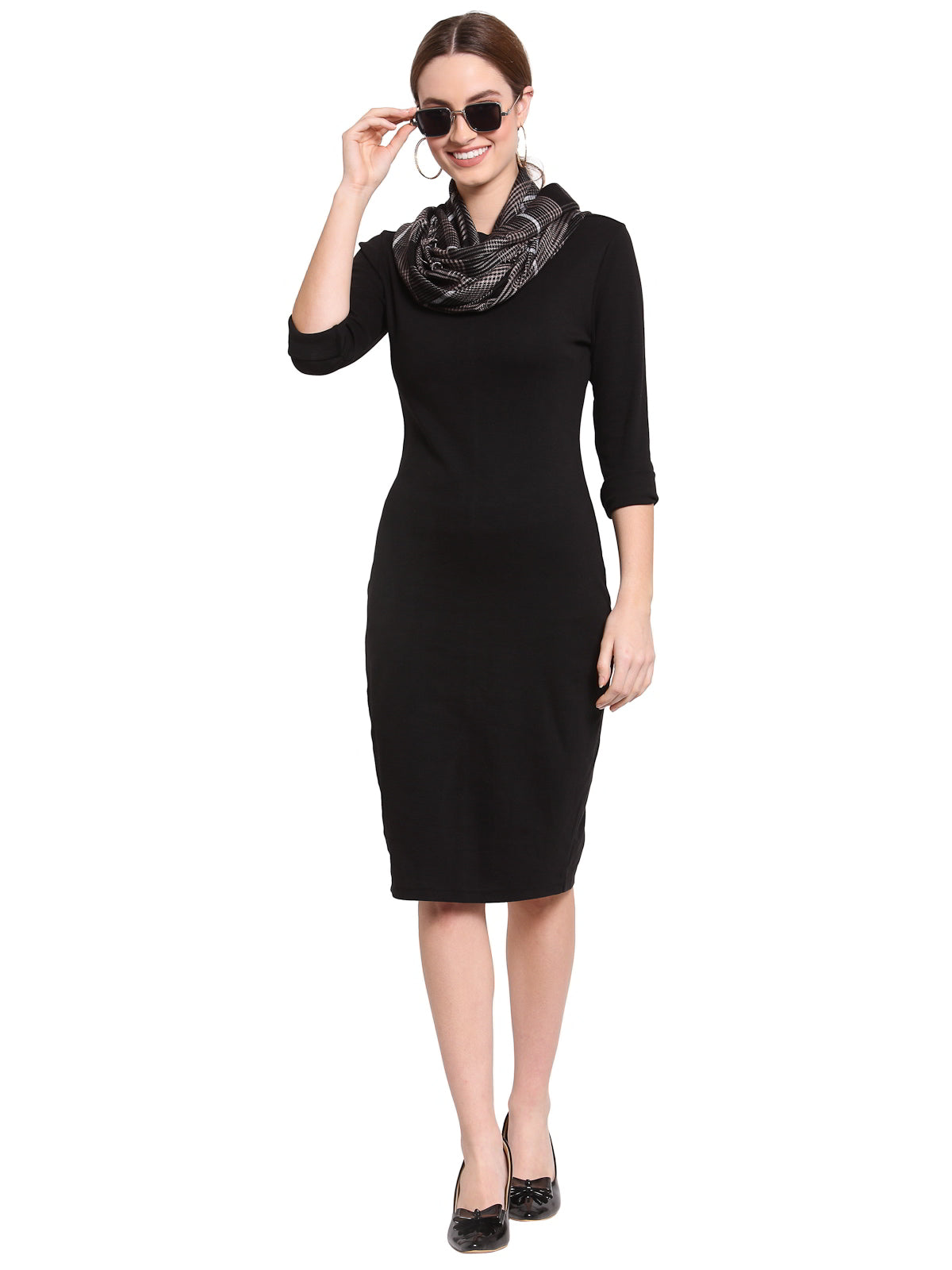 Checkered & Woven Design  Viscose Rayon Scarf