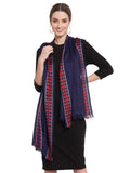 Geometric Woven Design Viscose Rayon Scarf