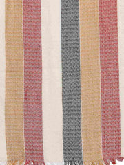 Twill Weave & Striped Viscose Rayon Scarf