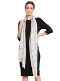 Checkered & Woven Design  Wool Stole