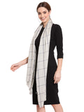 Checkered & Woven Design  Wool Stole