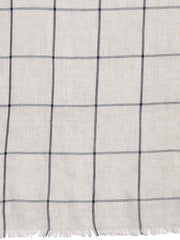 Checkered & Woven Design  Wool Stole