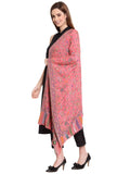 Floral Woven Design Wool Shawl