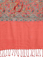 Paisley Embroidered Wool Shawl