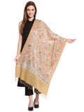 Paisley Embroidered Wool Shawl