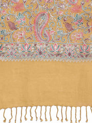 Paisley Embroidered Wool Shawl