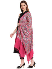 Paisley Embroidered Wool Shawl