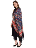 Floral Embroidered Wool Shawl