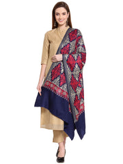 Ethnic Motifs Embroidered Wool Shawl
