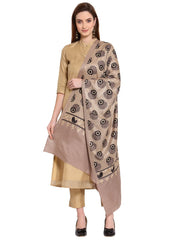 Peacock Feather Embroidered Design Wool Shawl