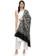 Crewel Ethnic Motif Embroidered Wool Shawl