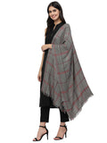 Spatial Checkered Viscose Rayon Stole