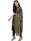 Spatial Striped Viscose Rayon Stole