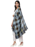 Spatial Checkered Viscose Rayon scarf