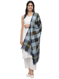 Spatial Checkered Viscose Rayon scarf