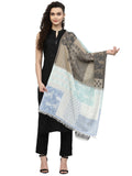 Spatial Woven Design Cotton Jacquard Stole