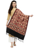 Lush Floral Embroidered Acrowool Shawl
