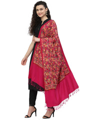 Lush Floral Embroidered Acrowool Shawl