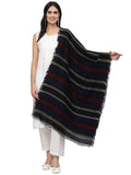 Spatial Woven Striped Acrylic Stole