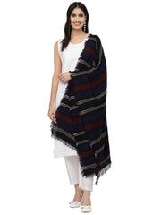 Spatial Woven Striped Acrylic Stole