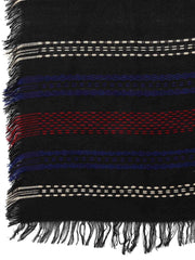 Spatial Woven Striped Acrylic Stole