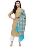 Crewel Geometric Embroidered Wool Shawl