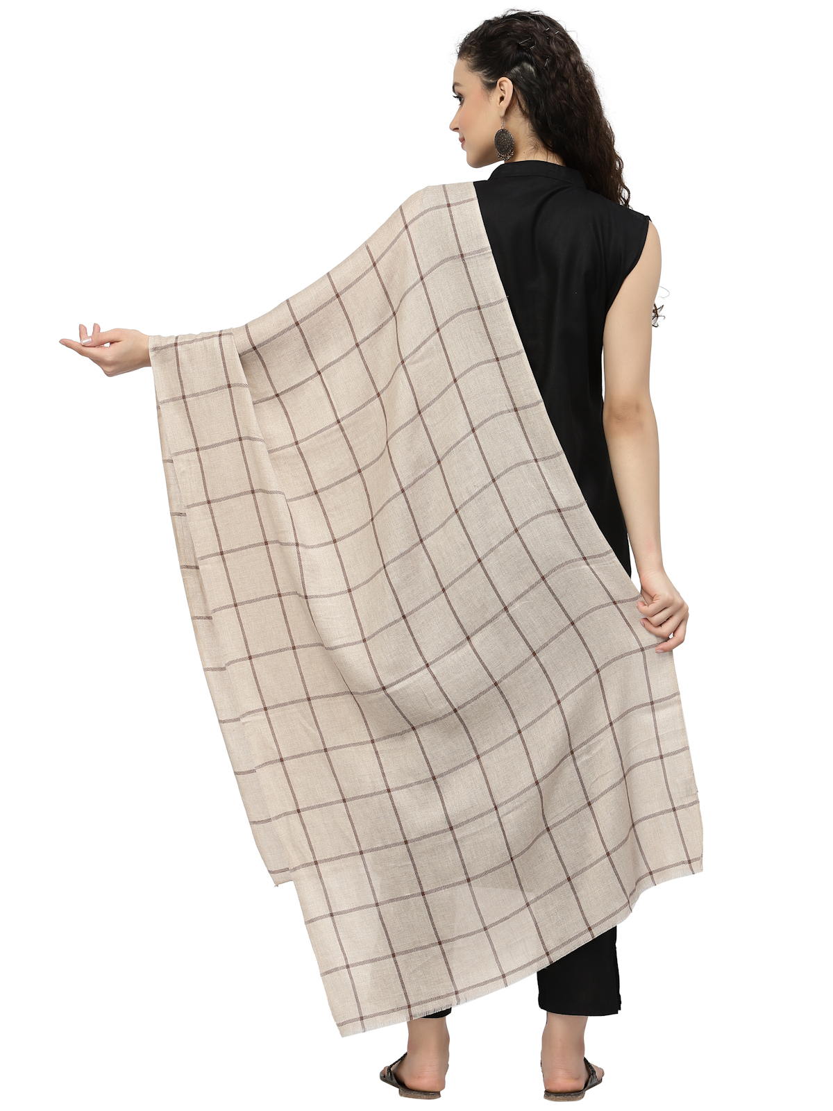 Spatial Woven Design Acrowool Stole