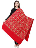 Floral Viscose Rayon & Wool Shawl