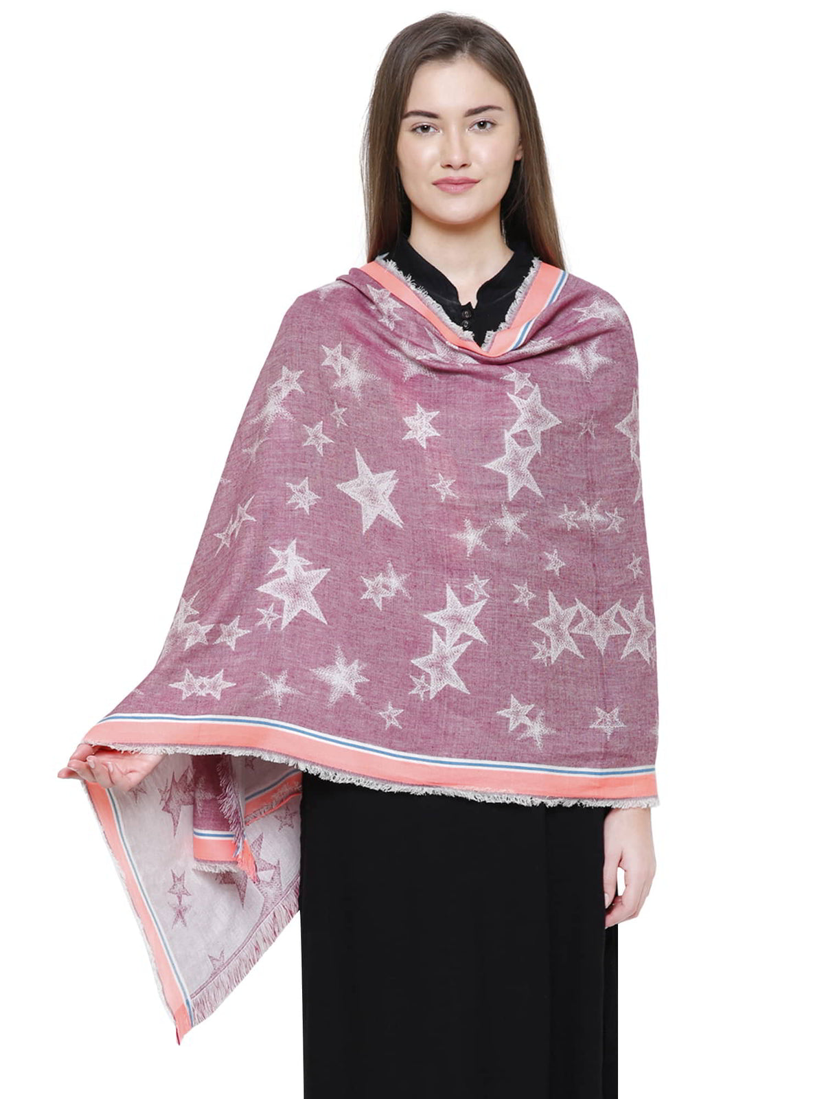 Geometric Cotton & Viscose Shawl