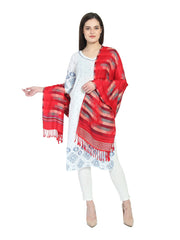 Geometric & Striped Viscose Rayon Shawl
