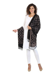 Geometric & Checkered Modal Shawl