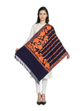 Floral & Geometric Wool Shawl