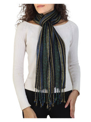 Striped Viscose Rayon  Scarf