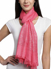 Embellished Viscose Rayon Scarf