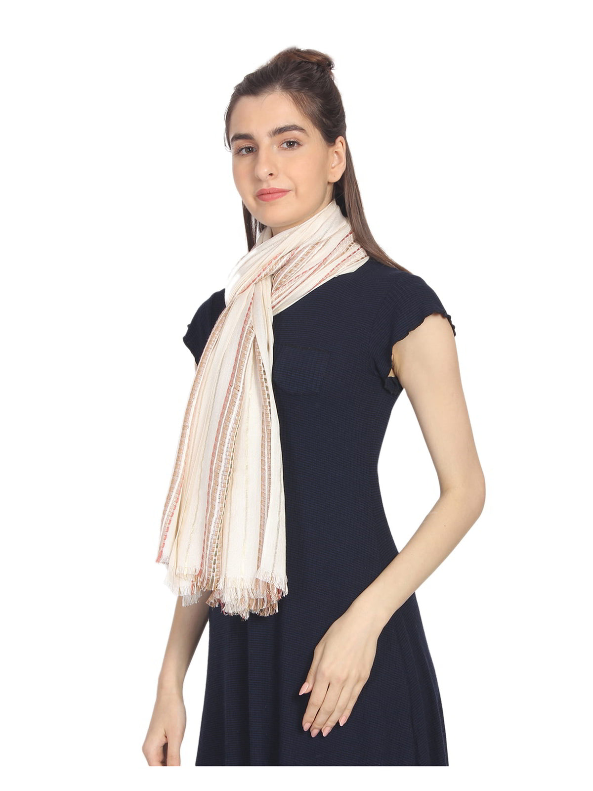 Striped Viscose Rayon Stole