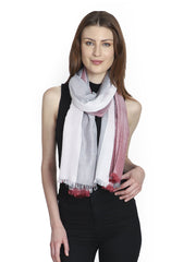 Striped & Colorblocked Viscose Rayon Stole