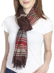 Striped Viscose Rayon Stole