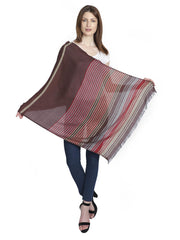 Striped Viscose Rayon Stole