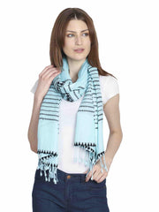 Striped & Jacquard Viscose Rayon Stole
