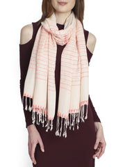 Striped & Jacquard Viscose Rayon Stole