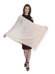 Striped & Jacquard Viscose Rayon Stole