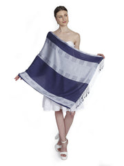 Striped Viscose Rayon Stole