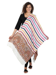 Striped Viscose Rayon Shawl