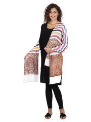 Striped Viscose Rayon Shawl
