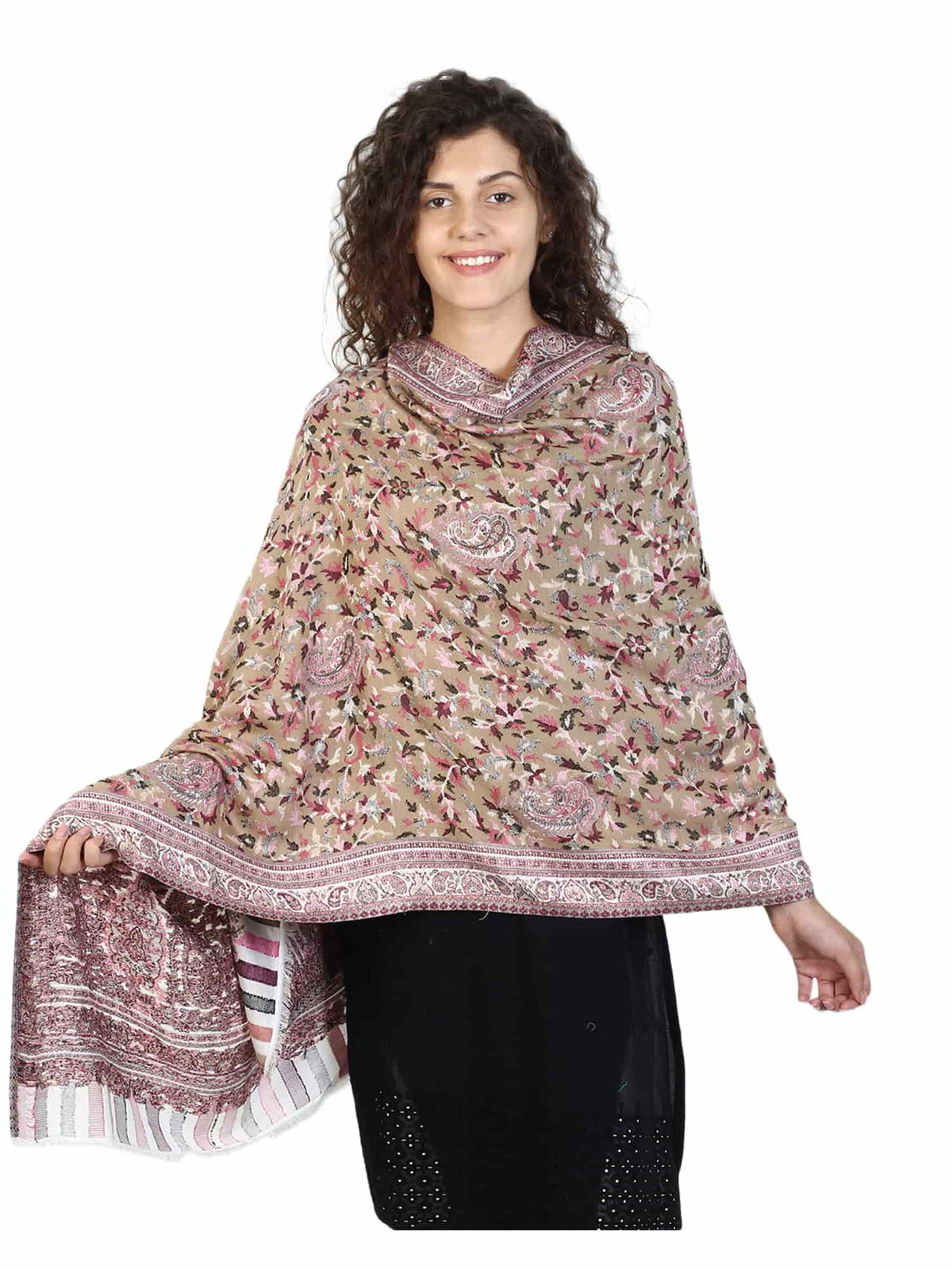 Floral & Paisley Viscose Rayon Shawl