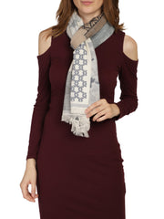 Abstract Cotton & Jacquard Stole