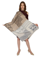 Abstract Cotton & Jacquard Stole