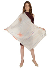 Striped Cotton & Jacquard Stole